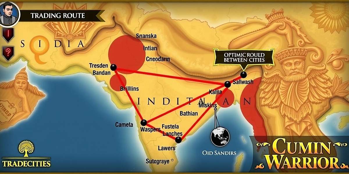 Cumin Warrior - Expert Trading Strategies Cumin Warrior strategy guide showing optimal trading routes between Indian cities